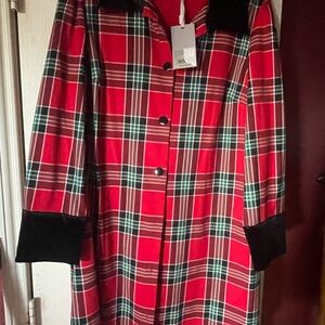 Preston & York Red Plaid Women's Robe
